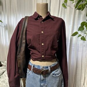 H&M Burgundy Button Down Shirt